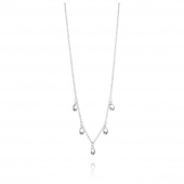 Love Beads Plain Necklaces Silver 42-45 cm