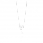 Four Clover Necklaces Silver 42-45 cm