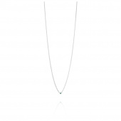 Micro Blink - Green Emerald Necklaces Silver 40-45 cm