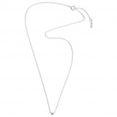 Micro Blink - Pink Sapphire Necklaces Silver 40-45 cm