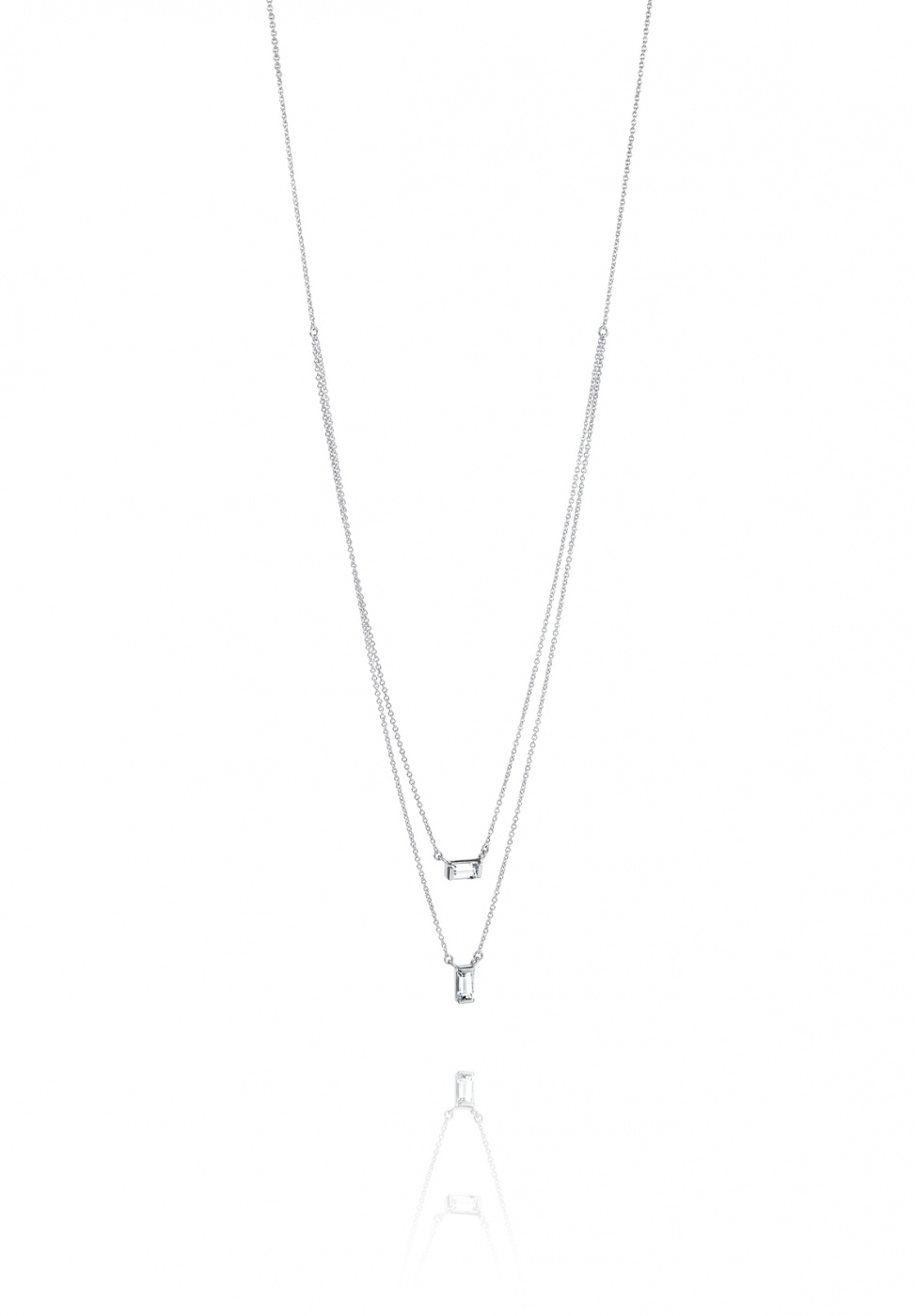 A Clear Dream Stud Necklaces Silver 40-45 cm