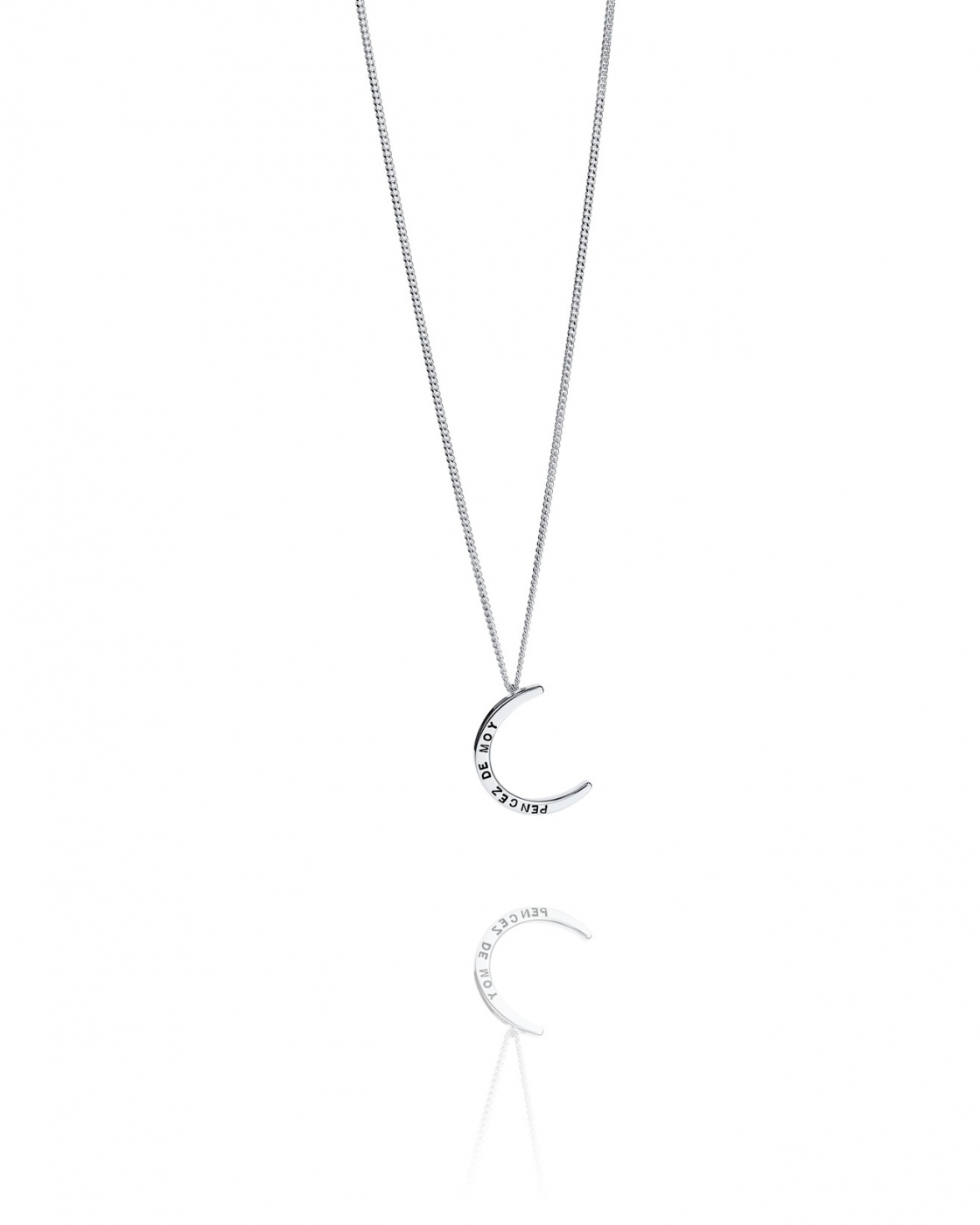 Pencez Moon Necklaces Silver 40-45 cm