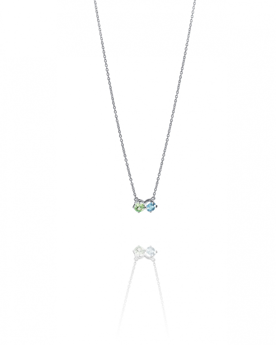The Sea & I Necklaces Silver Gr. Sapphire/Topaz 40-45 cm
