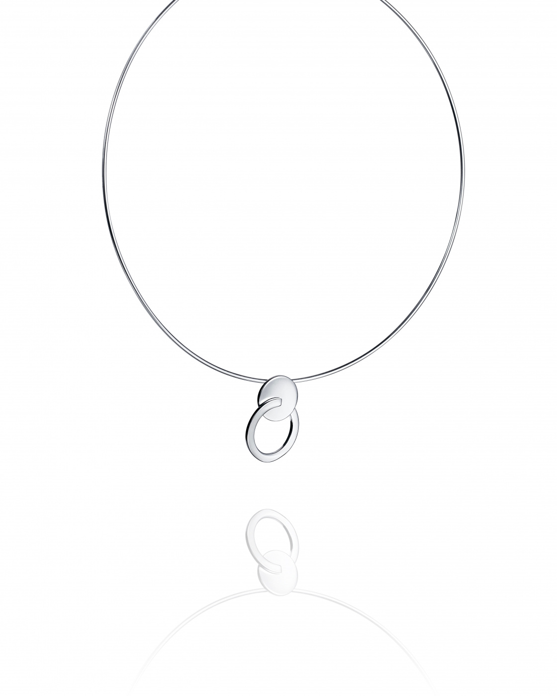 Tubular bell Necklace Silver