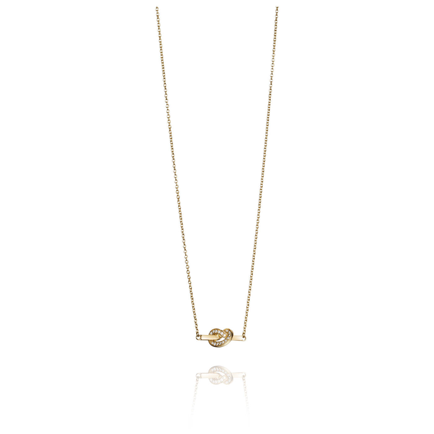 Love Knot & Stars Necklaces Gold 42-45 cm