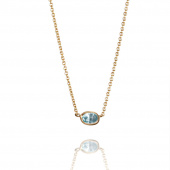 Love Bead Necklaces Gold - Topaz 42-45 cm Gold