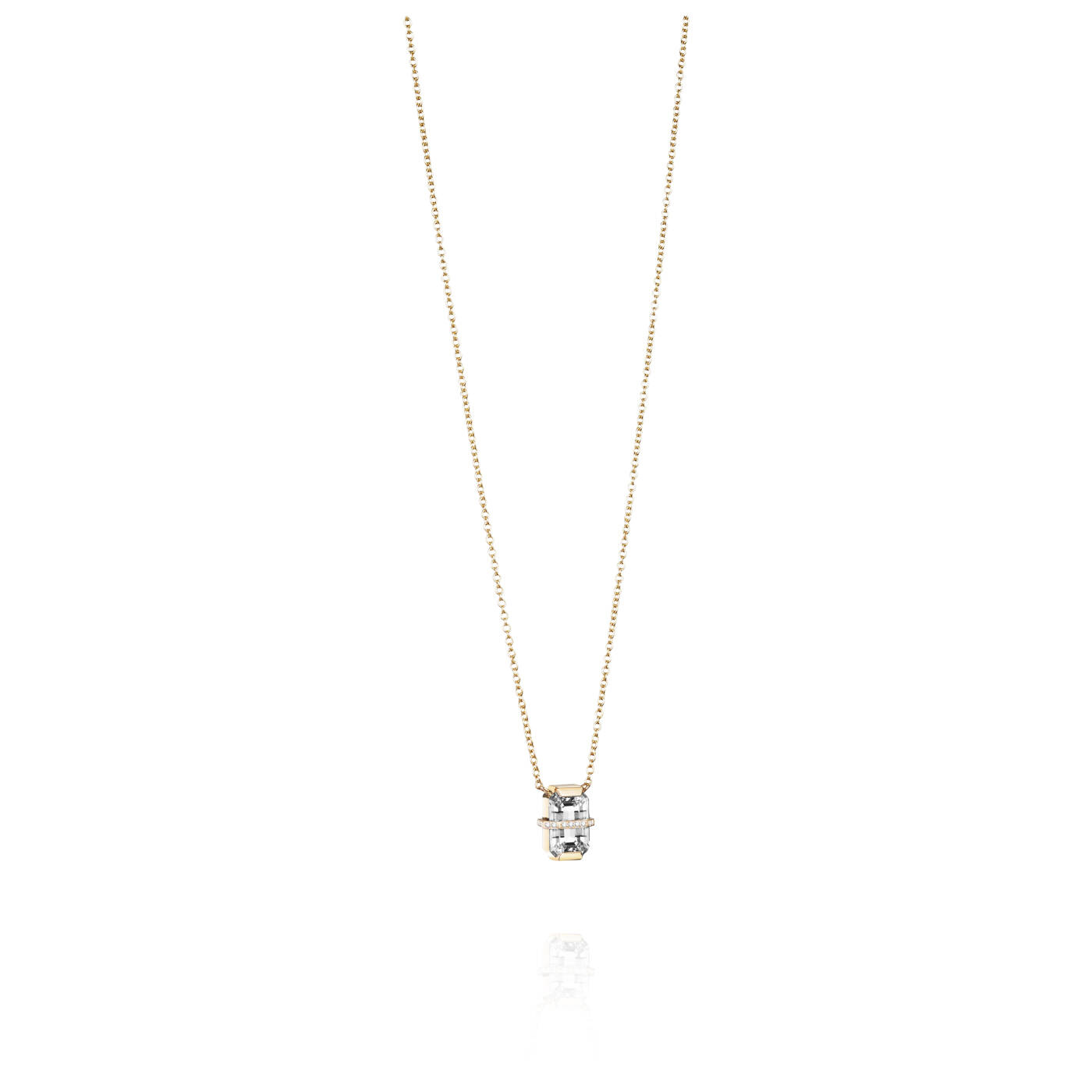 Little Bend Over - Crystal Quar Necklaces Gold 42-45 cm