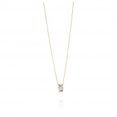 Little Bend Over - Crystal Quar Necklaces Gold 42-45 cm