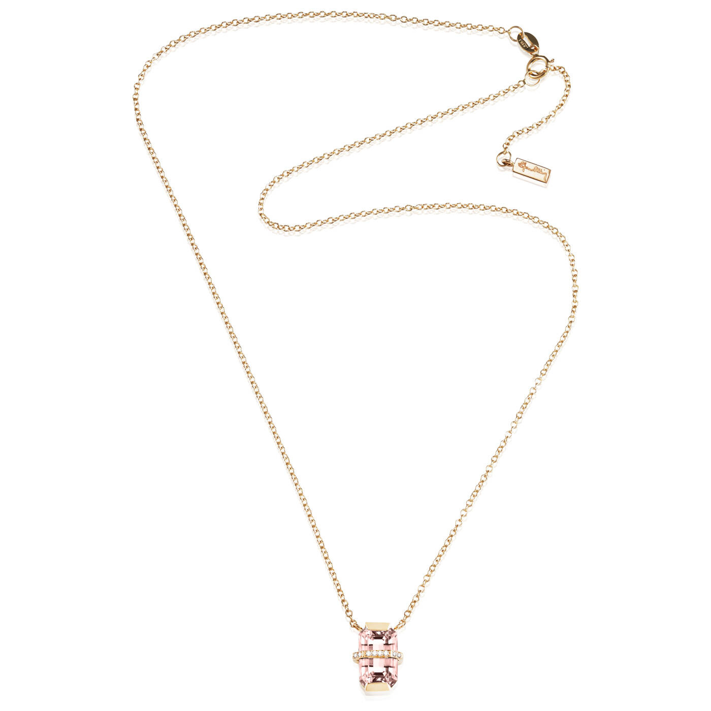 Little Bend Over - Morganite Necklaces Gold 42-45 cm