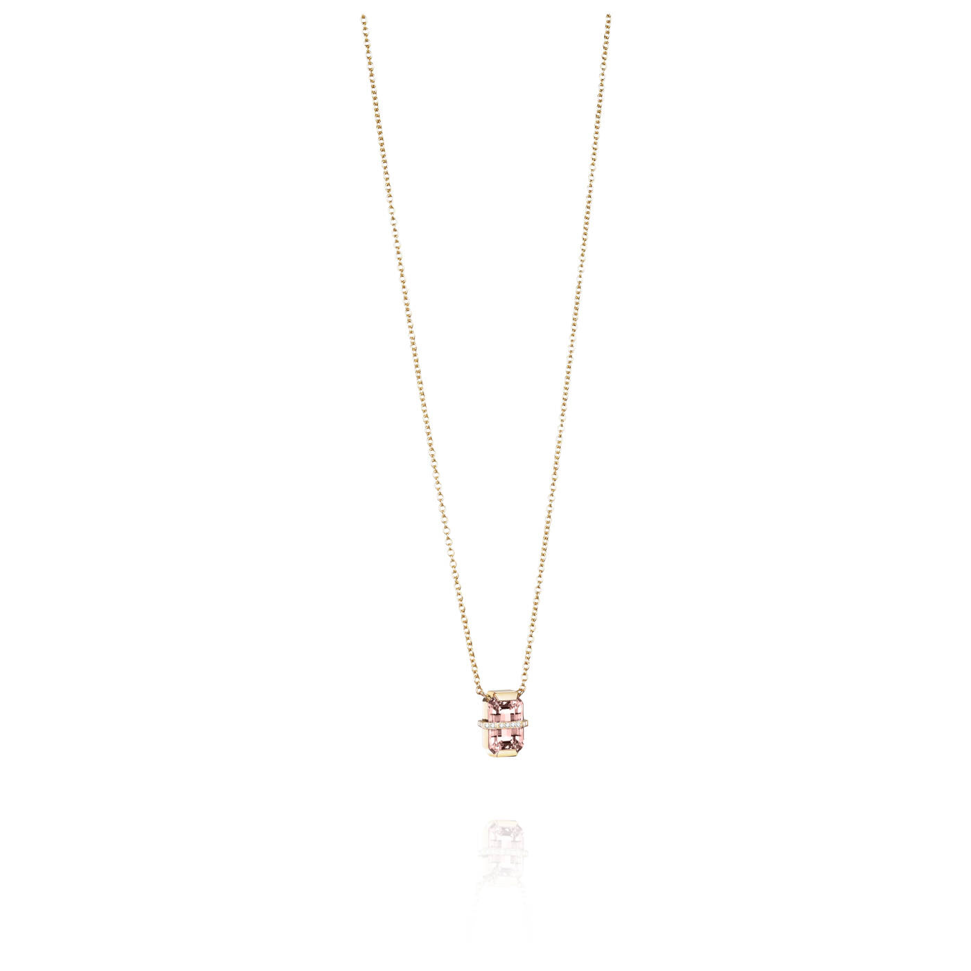 Little Bend Over - Morganite Necklaces Gold 42-45 cm