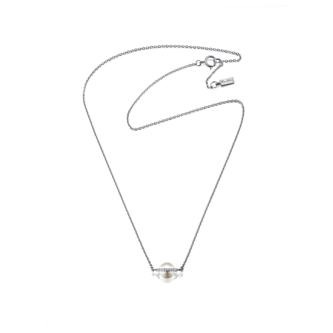 Day Pearl & Stars Necklaces White gold