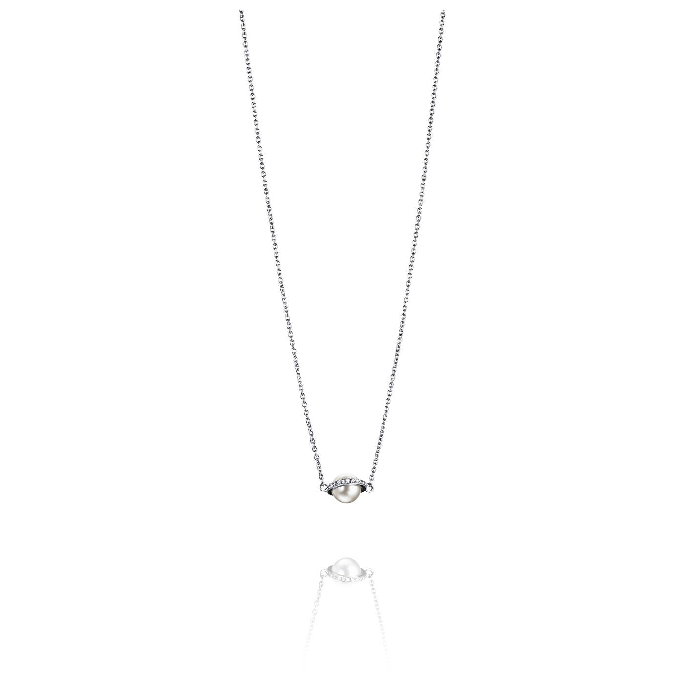 Day Pearl & Stars Necklaces White gold