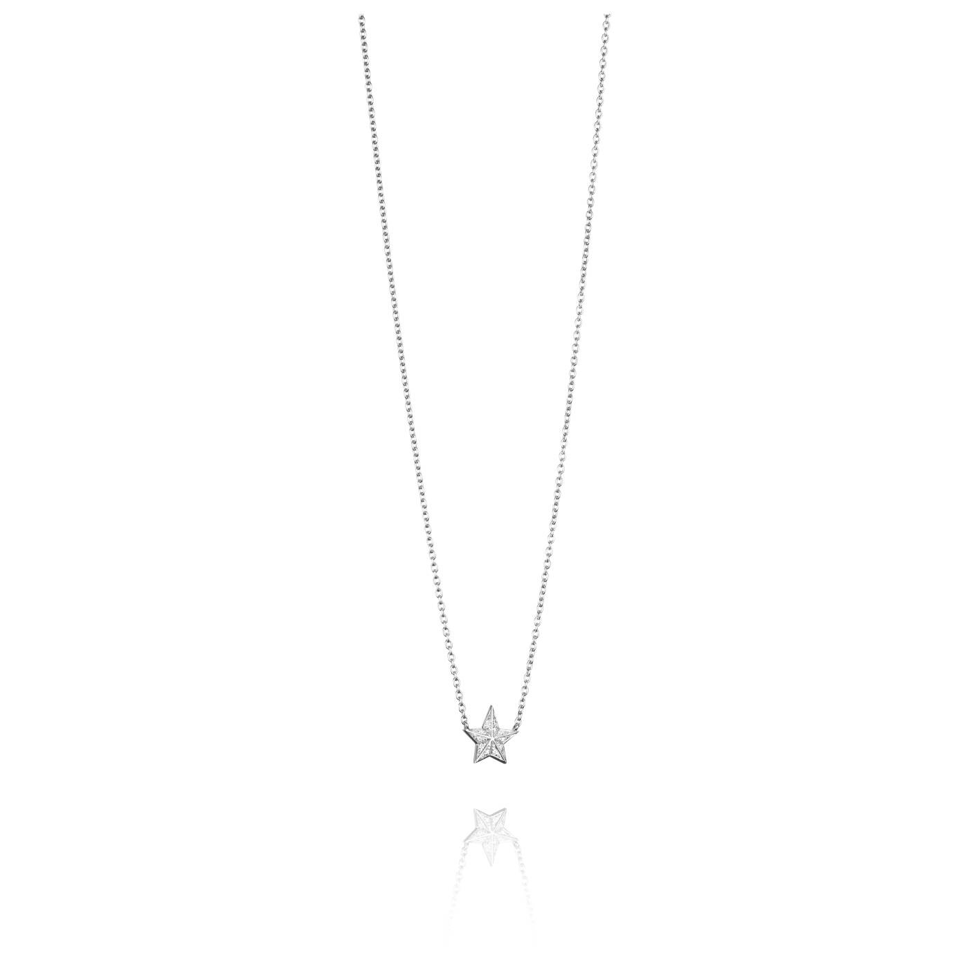 Catch A Falling Star & Stars Necklaces White gold 42-45 cm