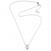 Little Bend Over - Crystal Quar Necklaces White gold 42-45 cm