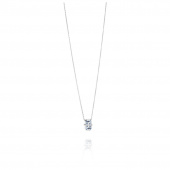 Little Bend Over - Aquamarine Necklaces White gold 42-45 cm