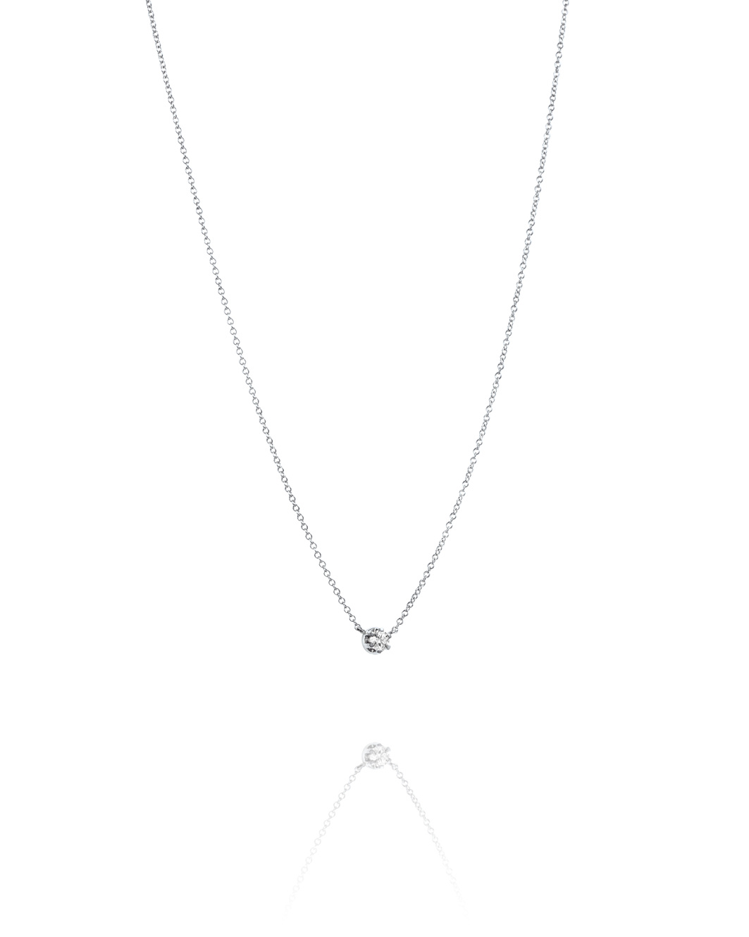 Crown & Stars Necklaces 0.30ct White gold