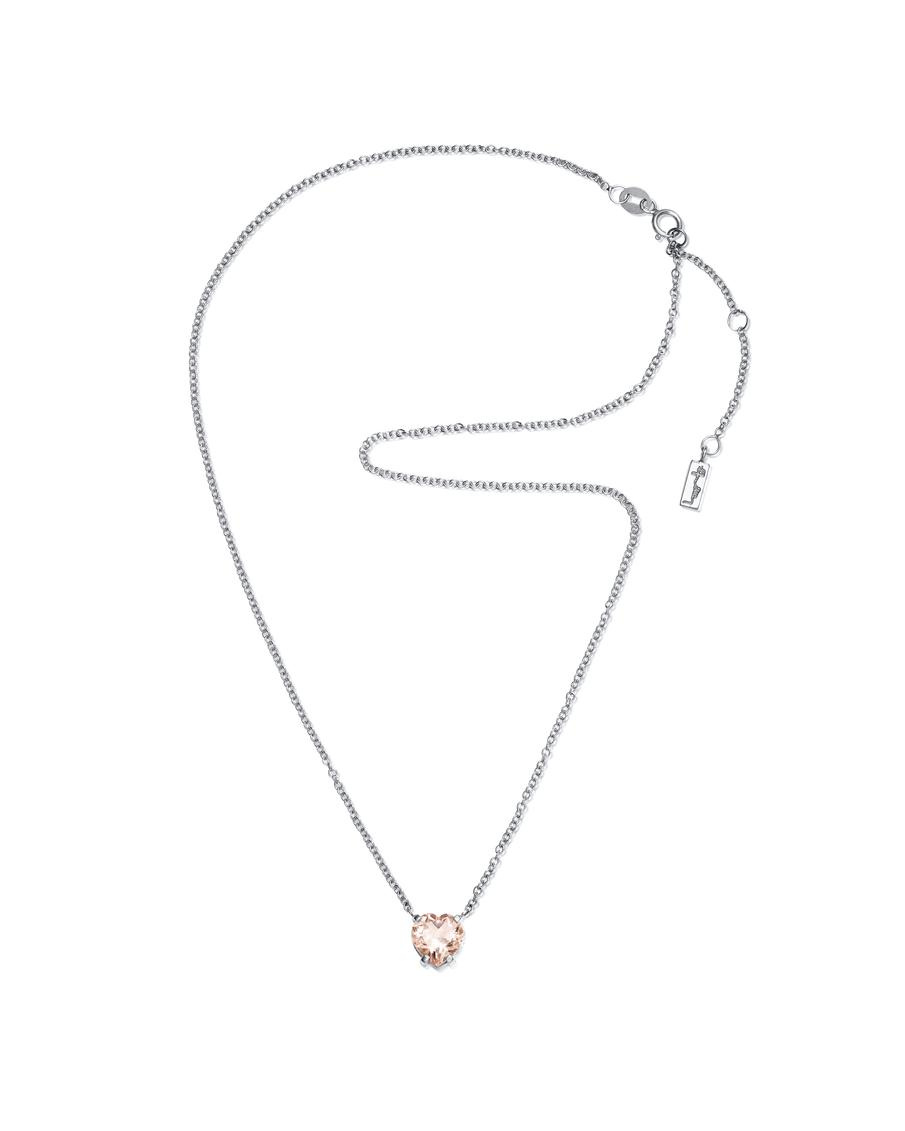 Lovely Heart Necklace White gold
