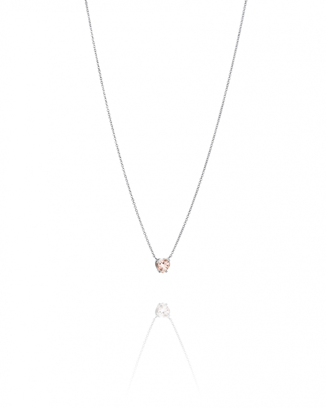 Lovely Heart Necklace White gold