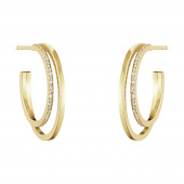 HALO Ø 23MM Earring Gold SINGLE PAVE 0.30 CT