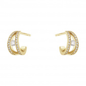 HALO Earring Gold Diamonds PAVE 0.44 ct