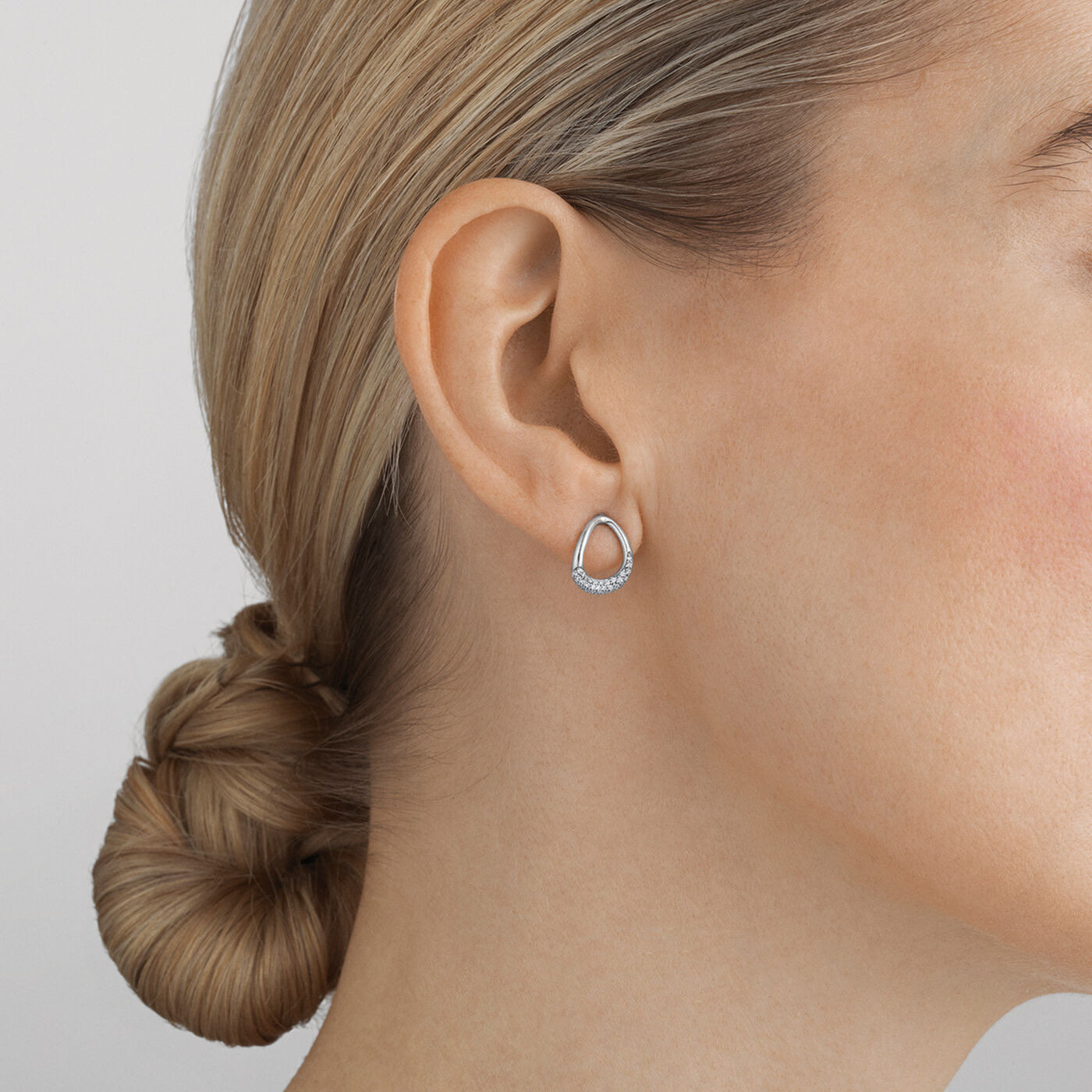 OFFSPRING Earring Silver Diamonds PAVE 0.19 ct