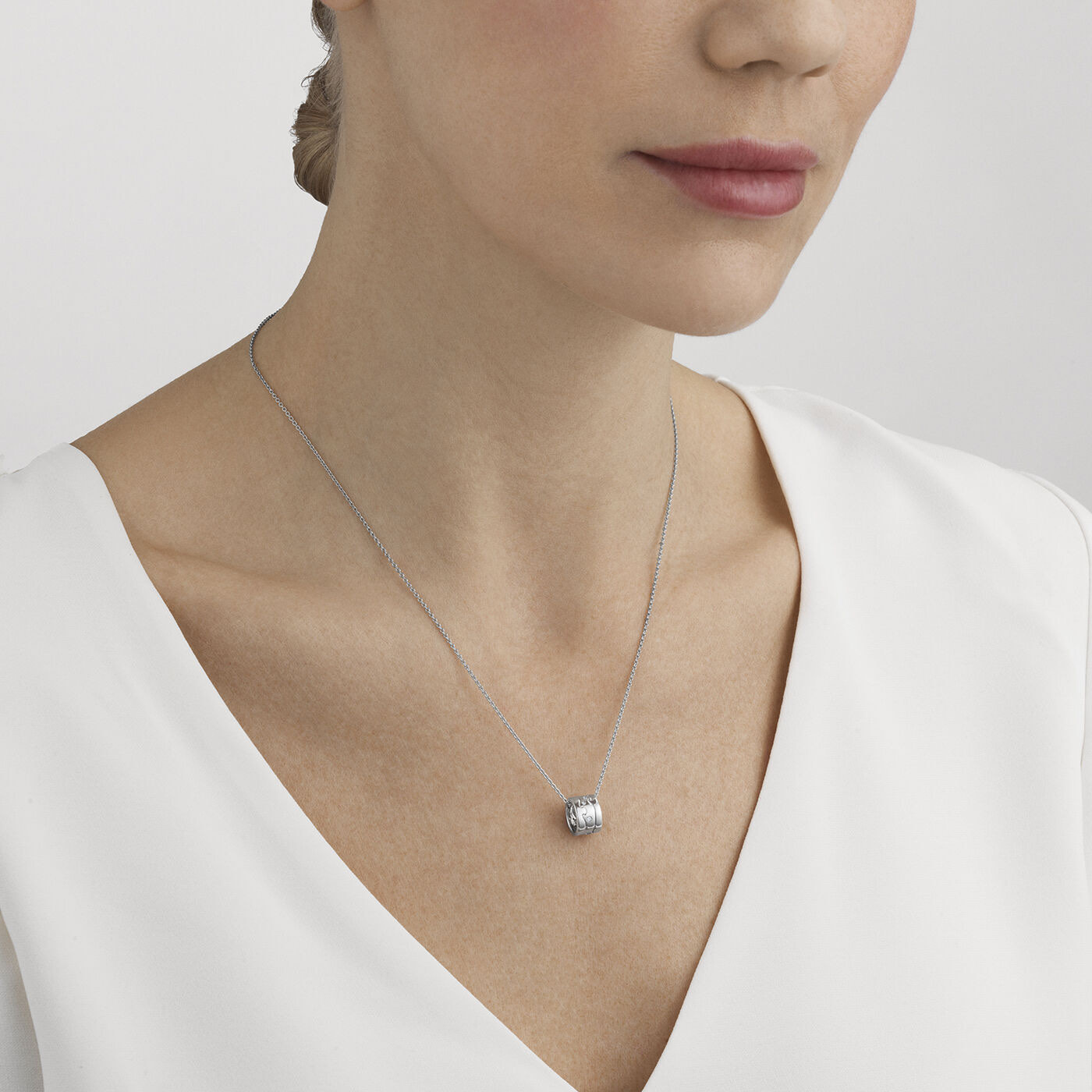 FUSION Pendant White gold Diamonds 0.05 ct