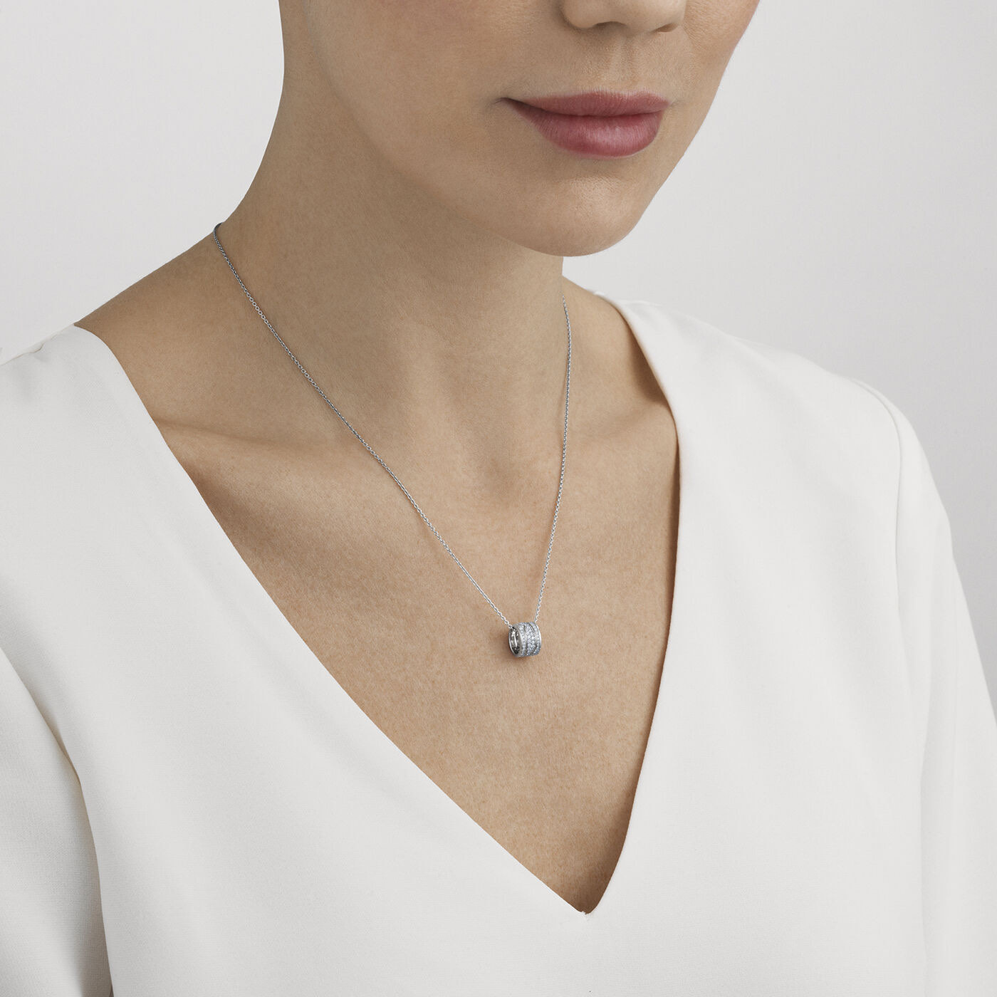 FUSION Pendant White gold FULL PAVÉ 0.35 CT