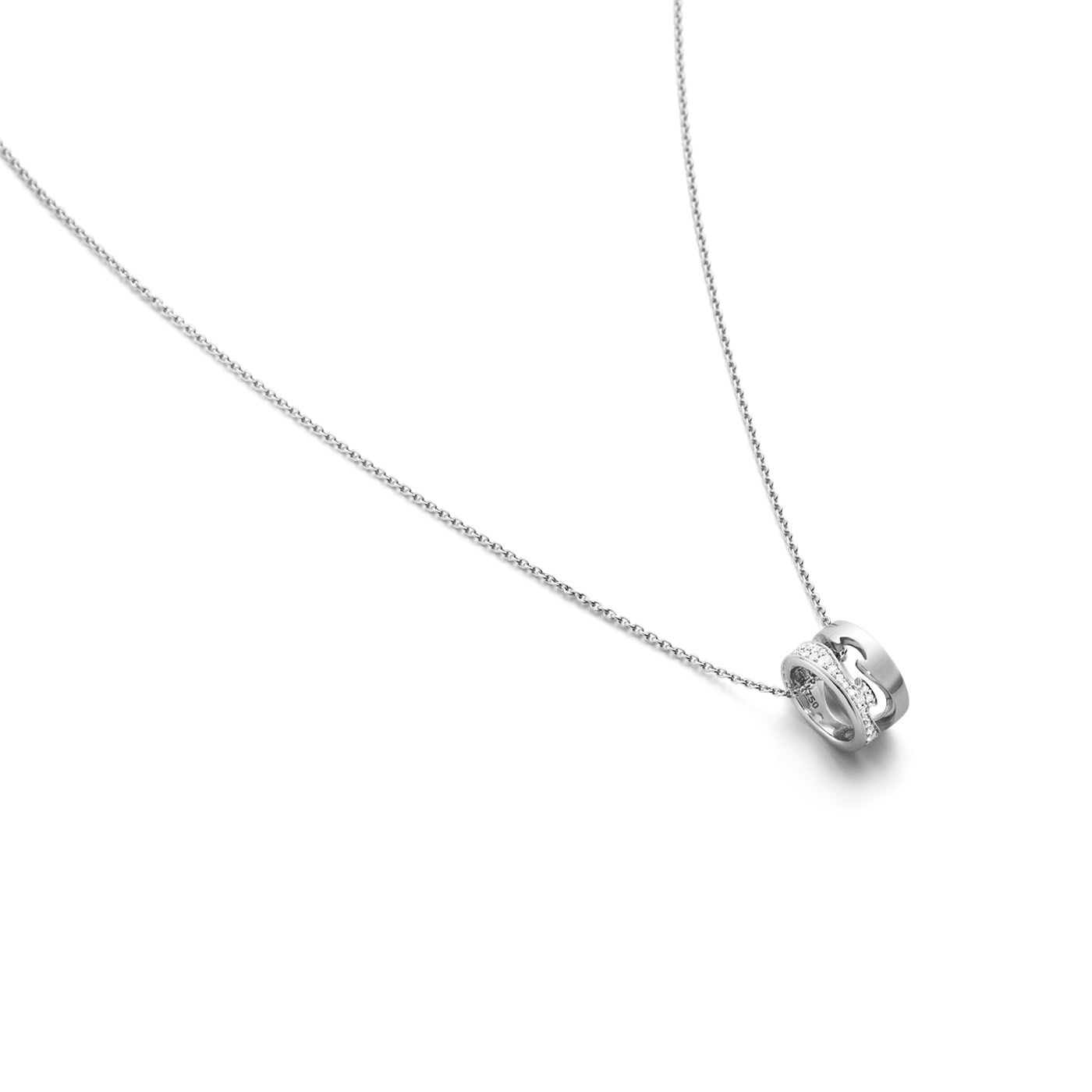 FUSION OPEN Pendant White gold PAVÉ 0.22 CT