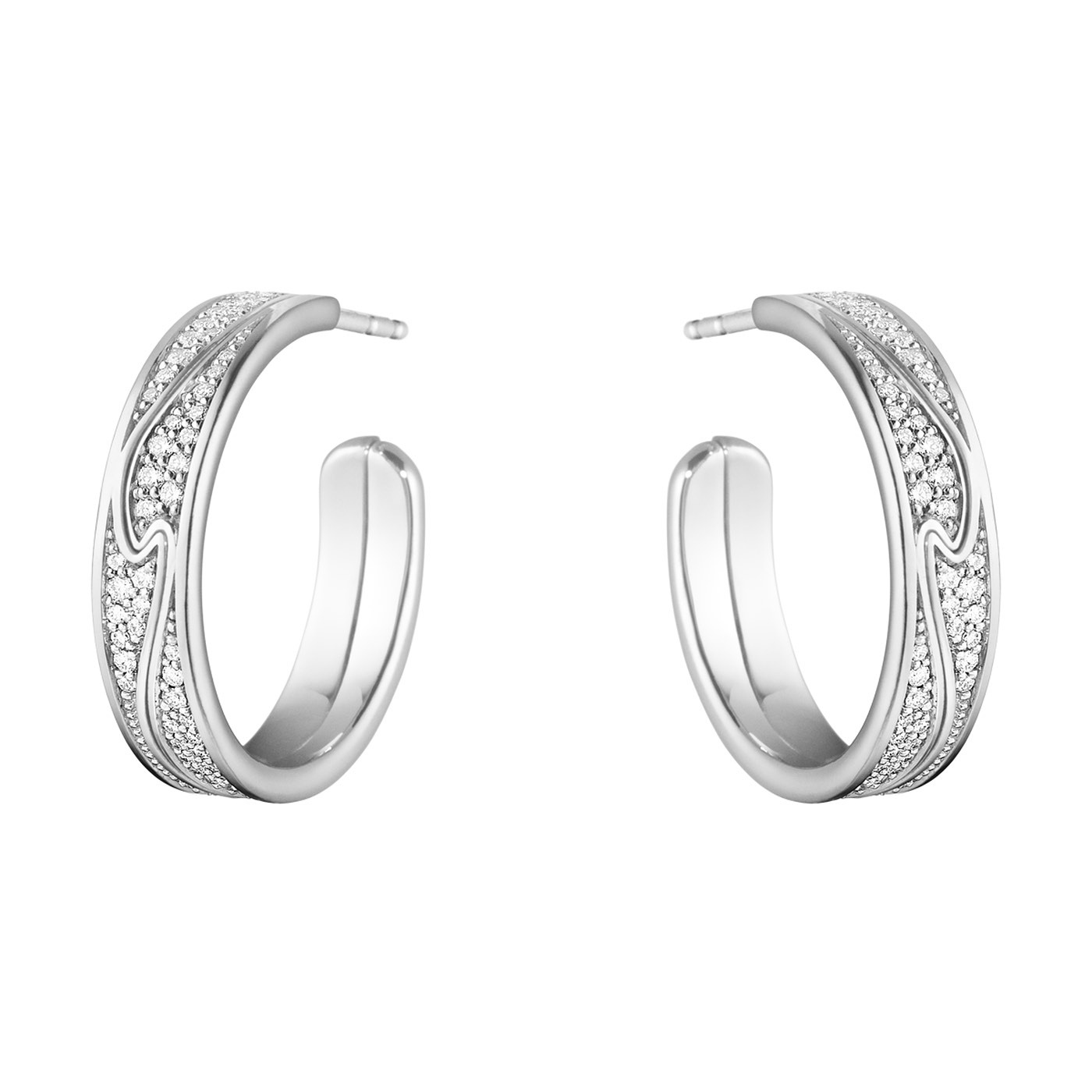 FUSION LA Rose gold Earring White gold FULL PAVÉ 0.54 CT