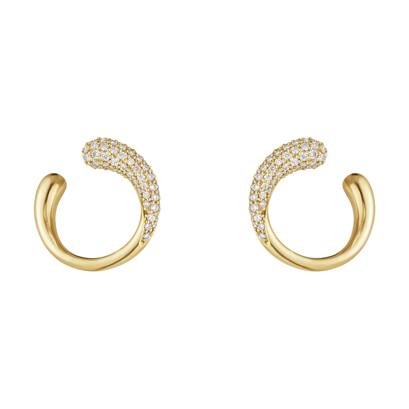 MERCY Earring Gold Diamonds PAVE 0.38 CT
