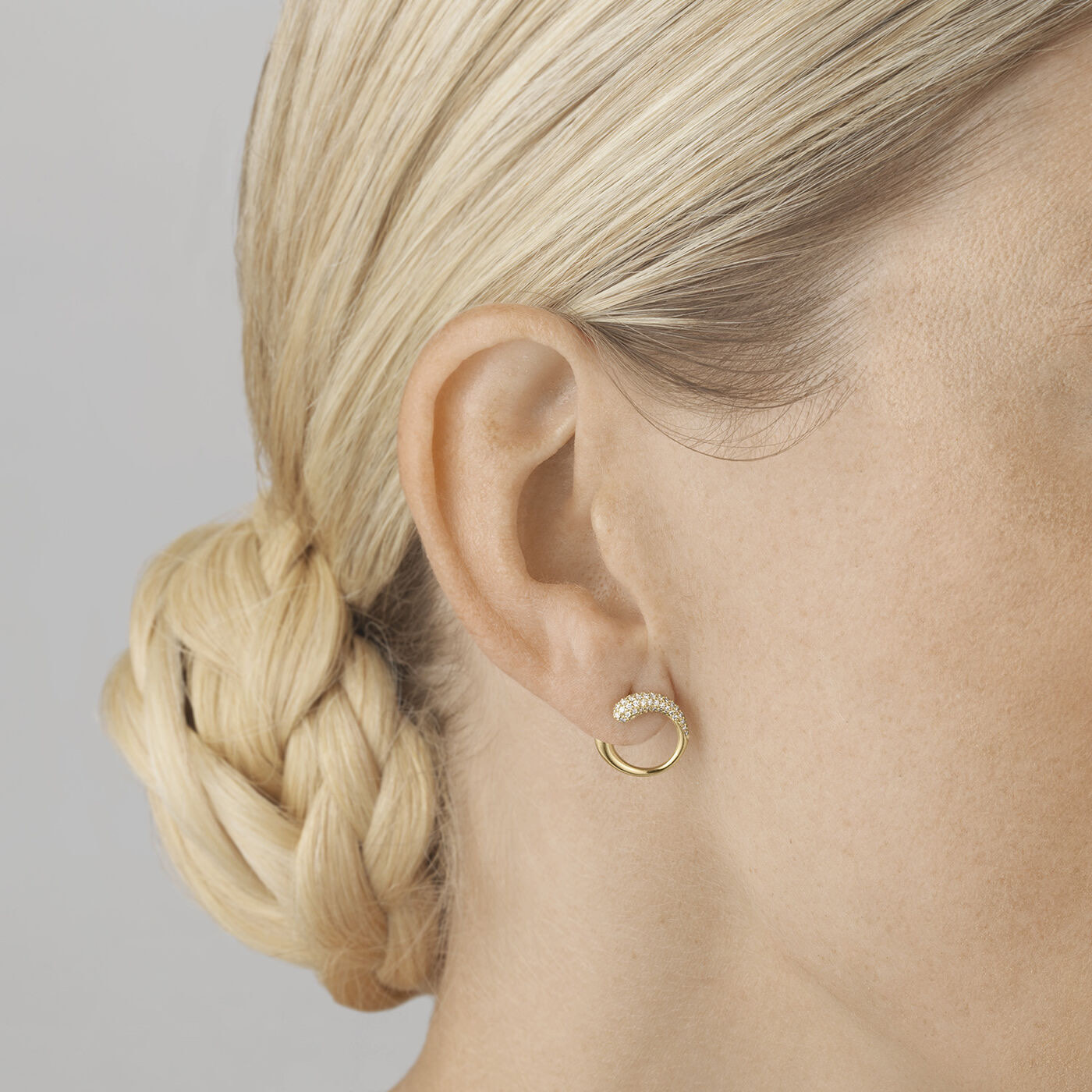 MERCY Earring Gold Diamonds PAVE 0.38 CT