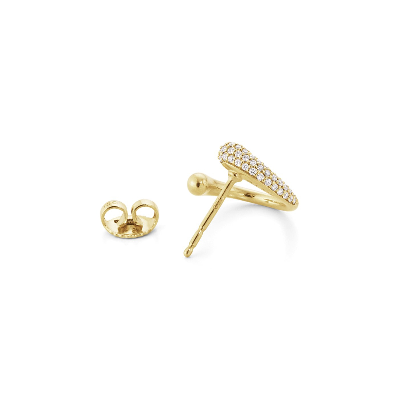 MERCY Earring Gold Diamonds PAVE 0.38 CT