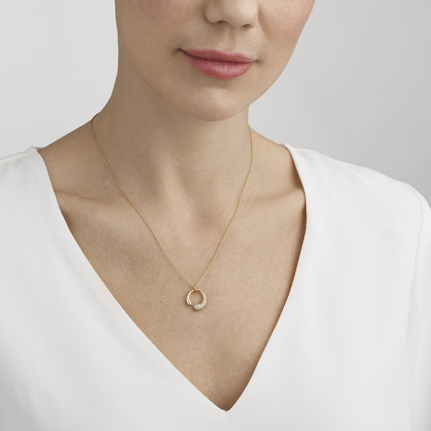 MERCY SMALL Pendant Gold Diamonds PAVE 0.33 CT