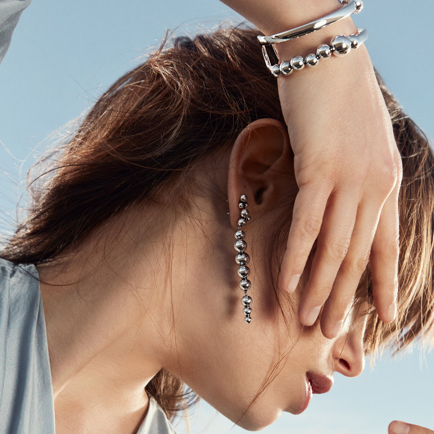 MOONLIGHT GRAPES Earring Silver