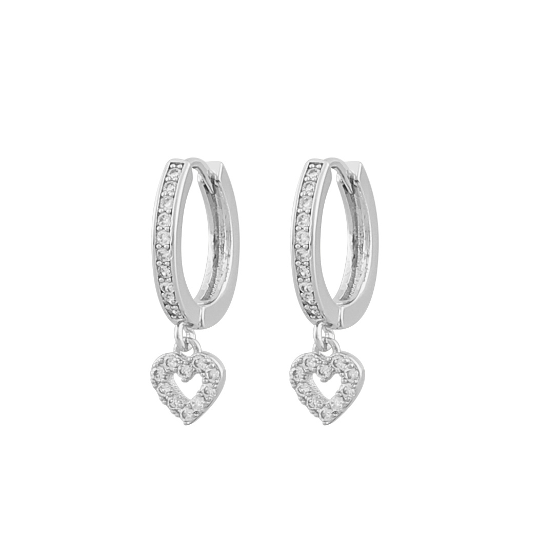 Valentina round Earring Silver