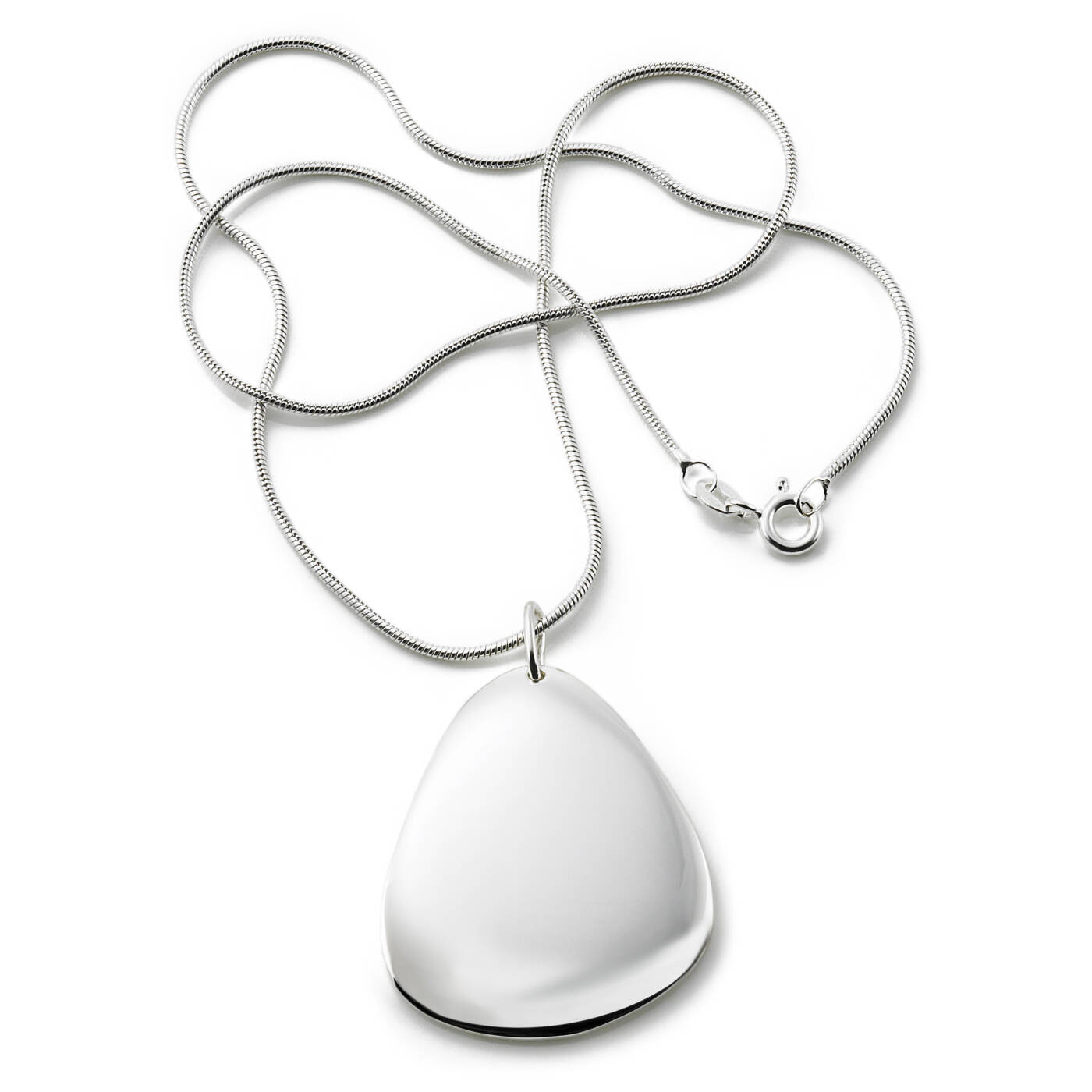 Rose Petal Pendant Silver