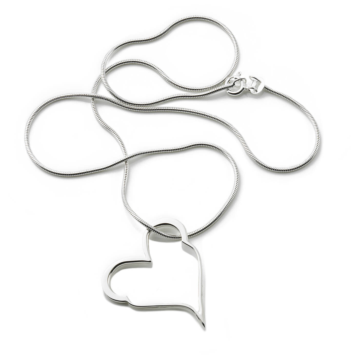 Crazy Heart Pendant Silver