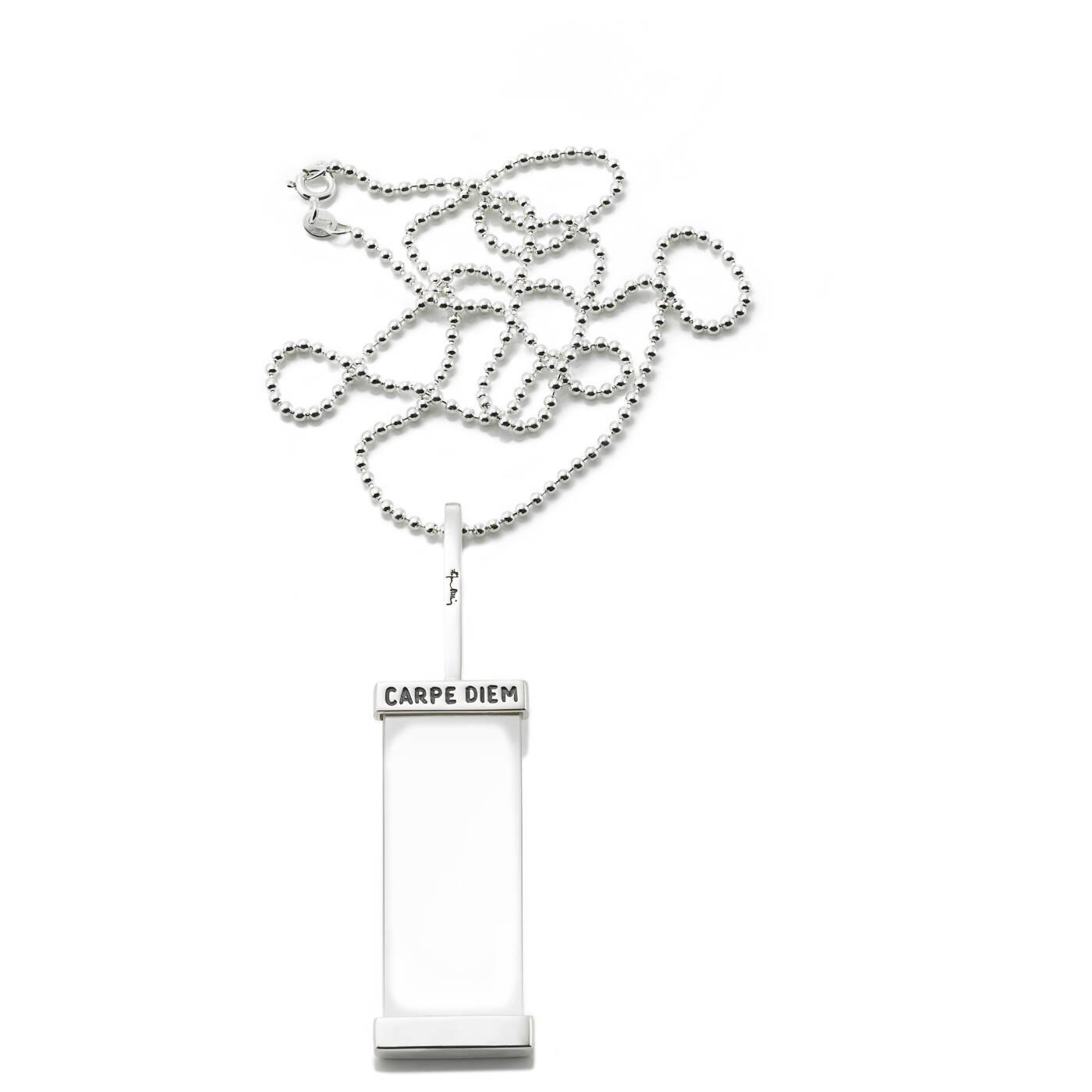 Carpe Diem Monocle Pendant Silver