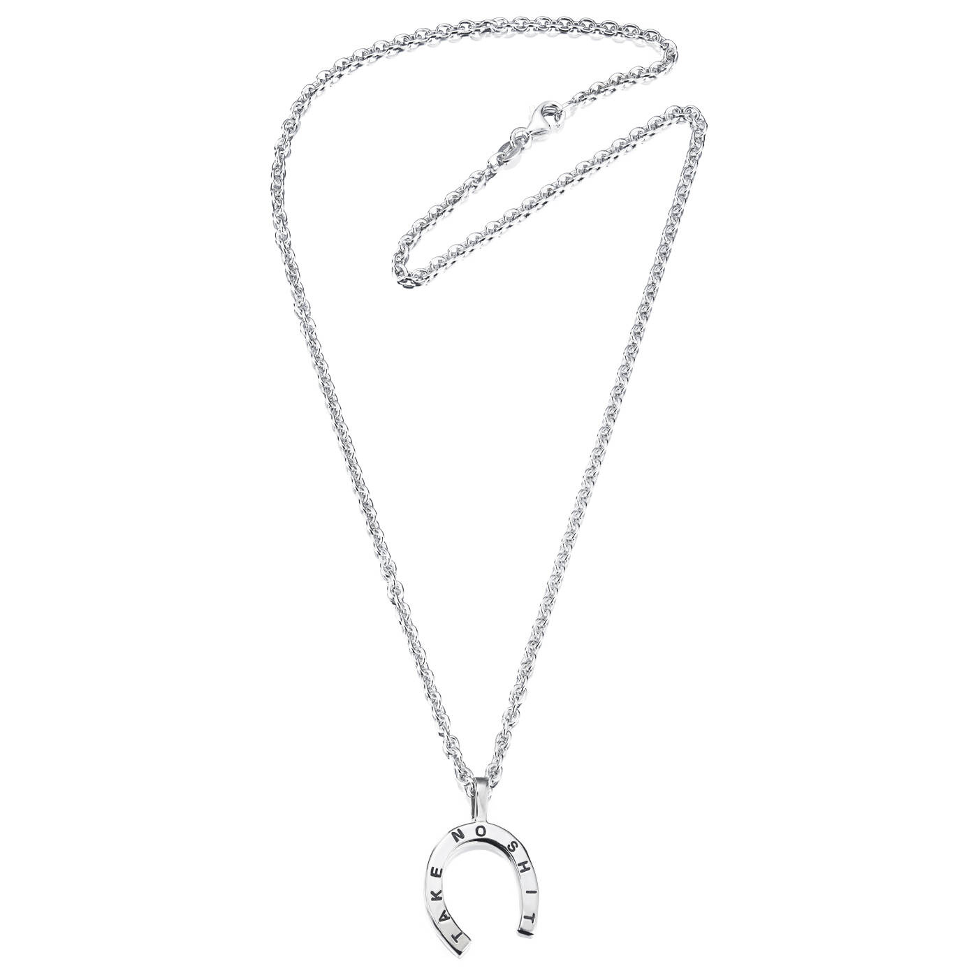 Take No Shit - Large Pendant Silver