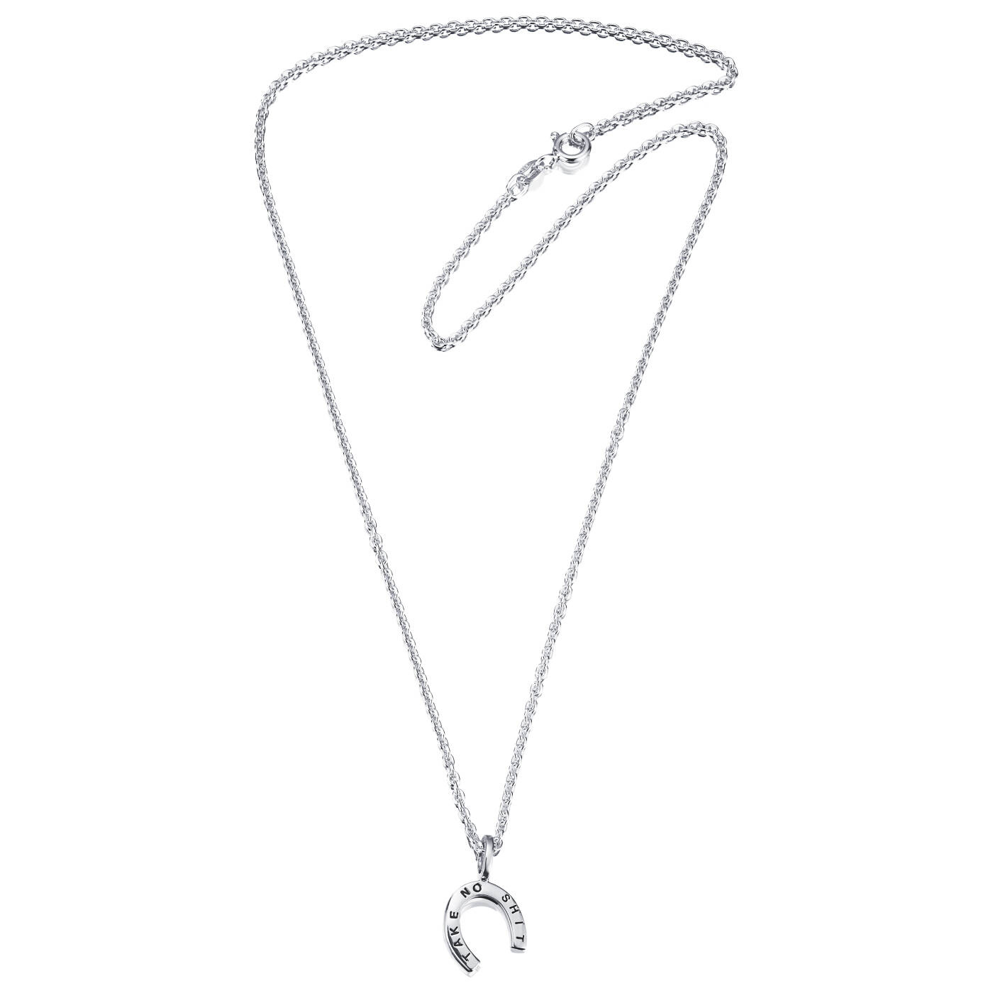 Take No Shit Pendant Silver