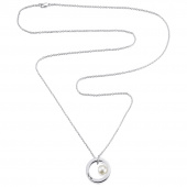 60's Pearl Long Pendant Silver