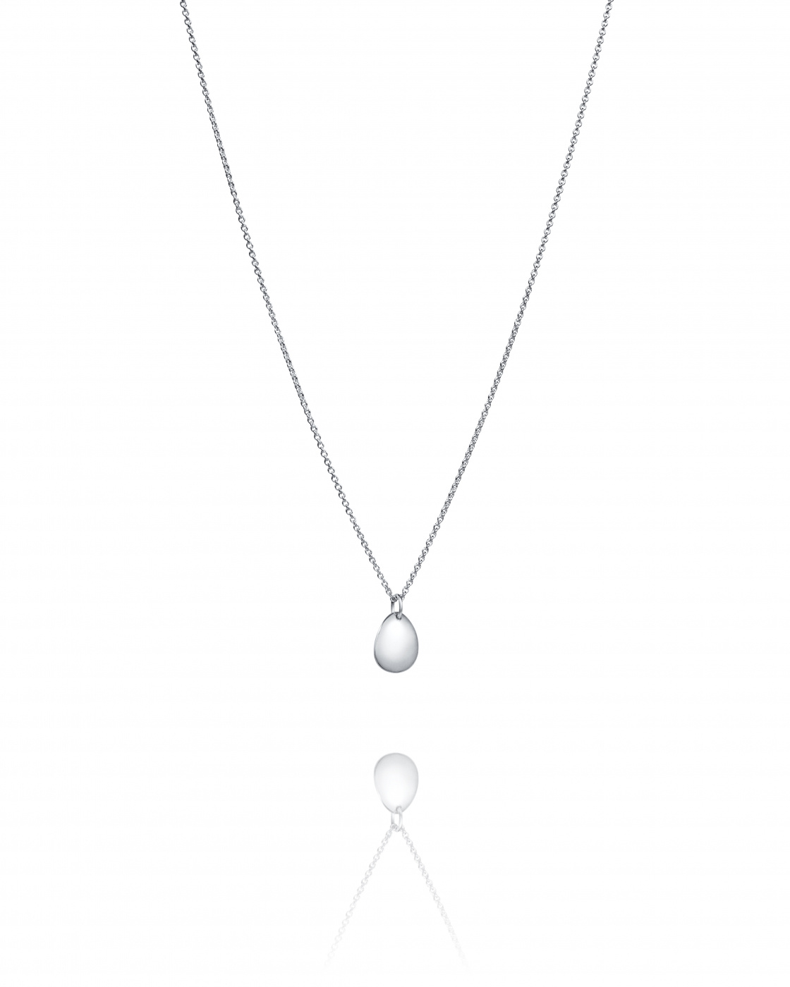 Mini Rose Petal Pendant Silver