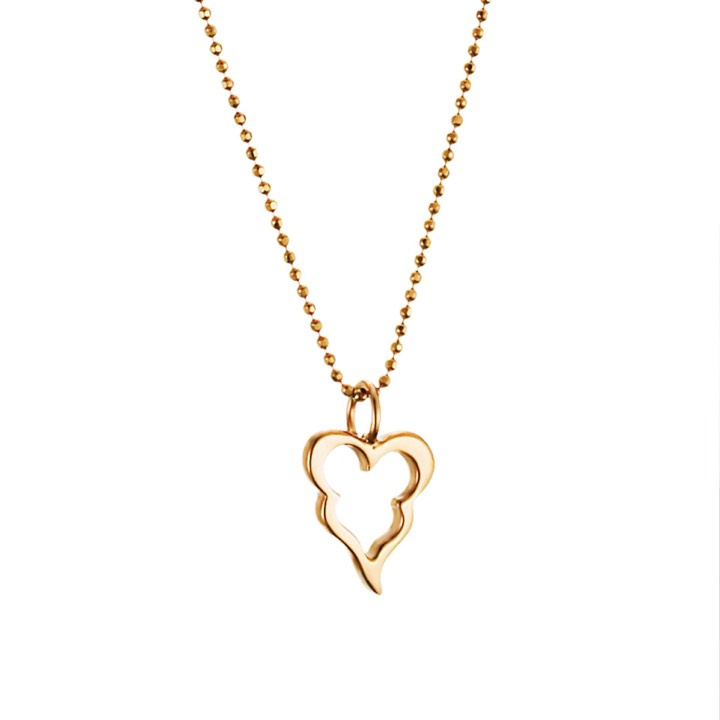 Little Crazy Heart Pendant Gold