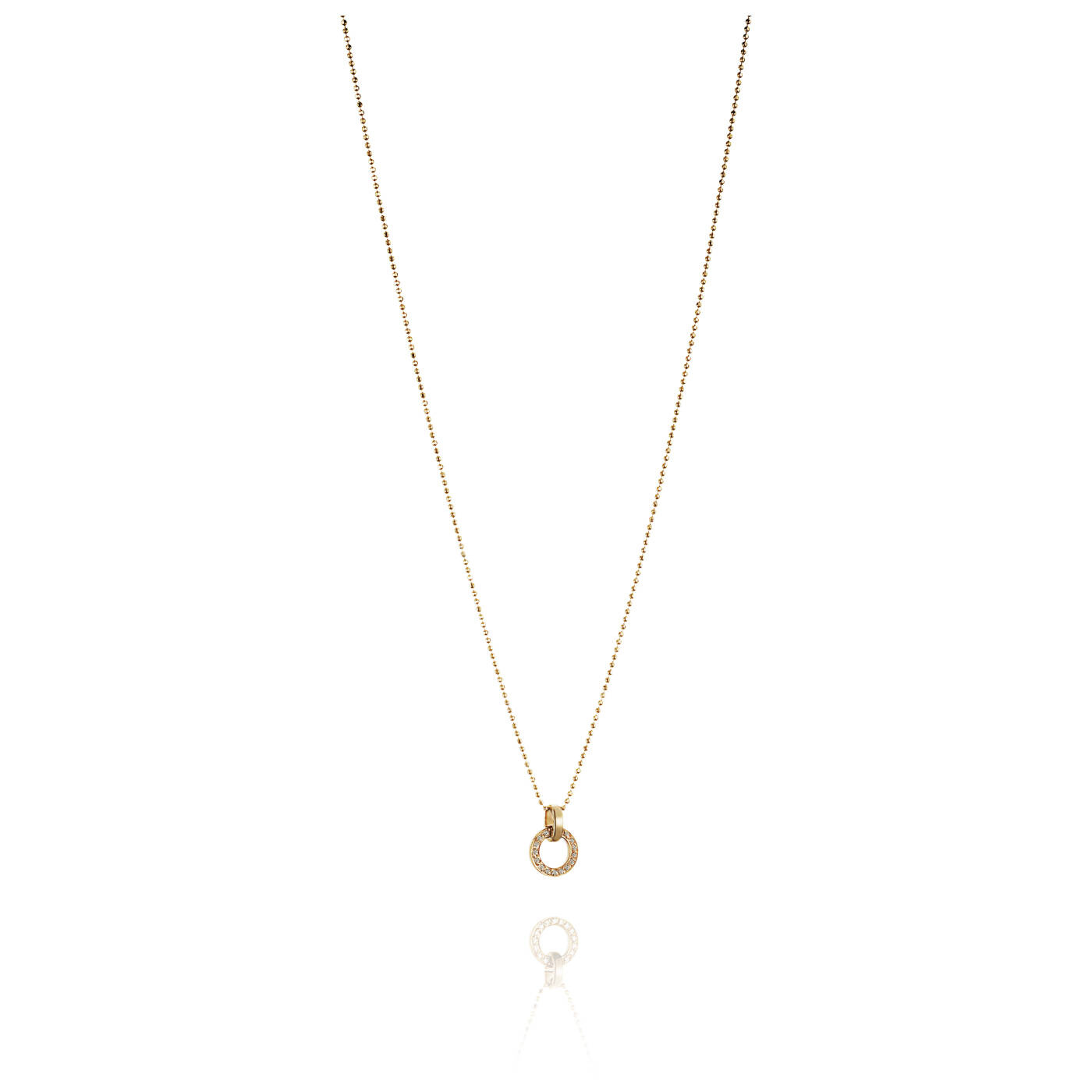 Ring Around & Stars Pendant Gold