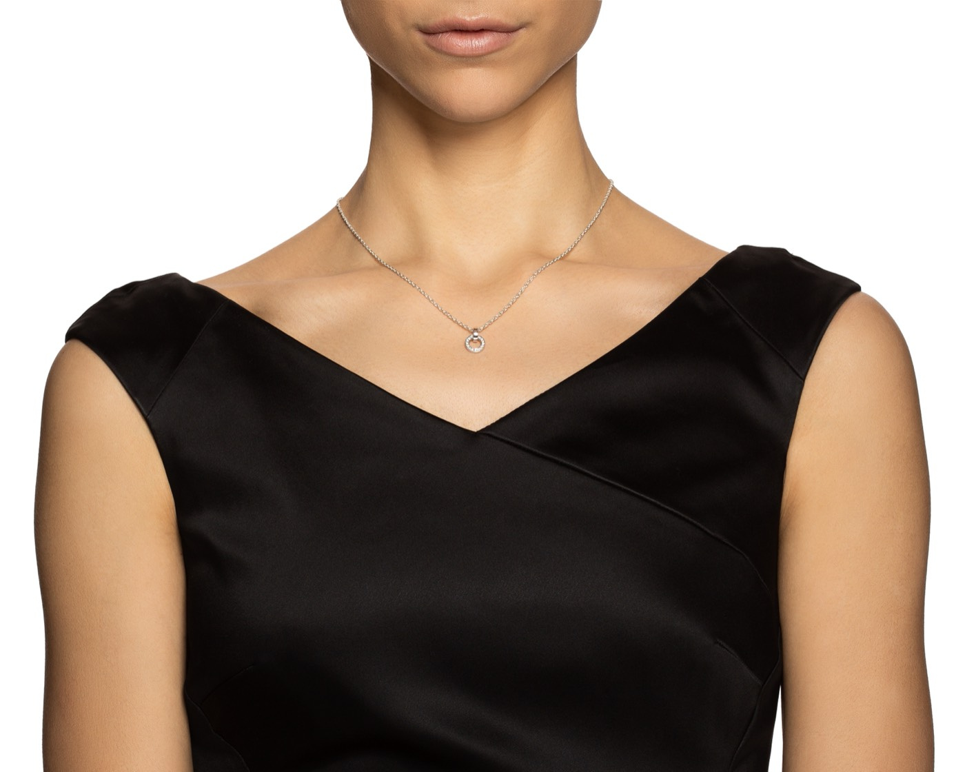 Ring Around & Stars Pendant White gold