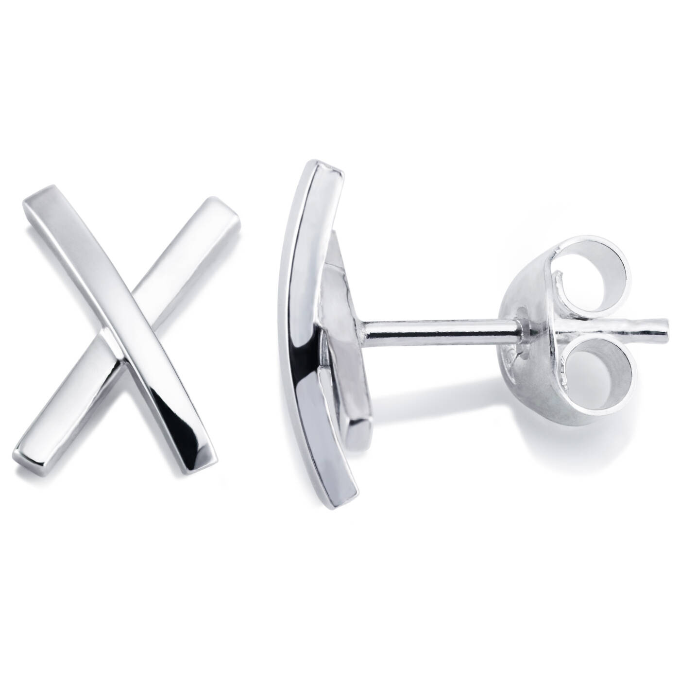 Kisses For Ears Earring Silver