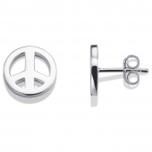 Mini Peace Earring Silver