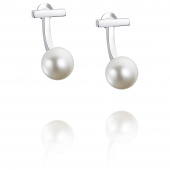 60's Pearl Earring Silver