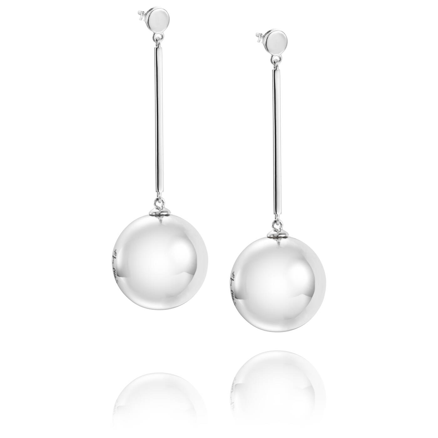 Balls Long Earring Silver