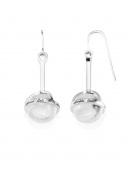 Amor Fati Globe - Crystal Quart Earring Silver